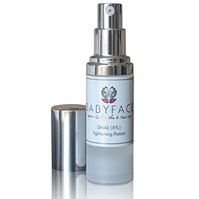 Skin Smoothing Serum - babyface instant tightening serum - extra strength 8% dmae for maximim tightening and pore refining. lifts, smoothes, resurfaces dull skin
