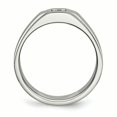 thumbnail image 2 of Stainless Steel Brushed and Polished with CZ Ring 11 Size, 2 of 6