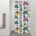thumbnail image 2 of Dinosaur with ROAR Pattern Shower Curtain 36"x72" ,Bathroom Decorative Shower Curtains Set with 12 Hooks,Modern Waterproof Washable Shower Curtain, 2 of 6