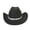 Black, variant on Western Cowgirl Hat for Women Fedora Wide Brim Rhinestone Cowboy Hat