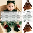 thumbnail image 4 of 0-3 Months Newborn Preemie Boys Girls Underwear Pajamas Rompers Home Clothes Baby Girl Outfit Christmas Man Romper Dress Cute Infant Xmas Winter Clothes Brown Rompers Baby Gift, 4 of 8