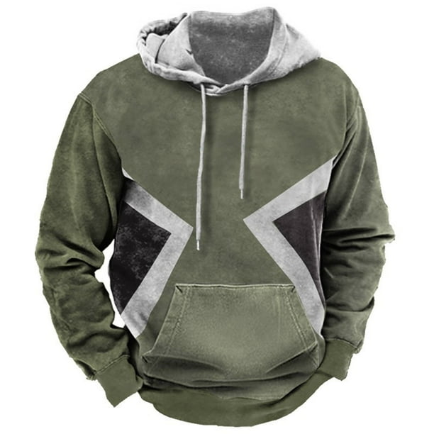 WILLBEST Sudaderas De Hombre para Hombre, Suéter Deportivo Informal con Bolsillo y Estampado De Letras XGrande