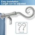 thumbnail image 4 of Urbanest Adjustable Single Curtain Rod Set Domanda Finials – 5/8 -Inch Diameter, With Pewter Rod, 28–48 Inches, 4 of 6