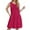 Red, variant on OSOLU Solid Color Women Pleated Front Tank Dresses Fashion Casual Sleeveless Pockets Dress Holiday Hawaiian Flowy Sundress