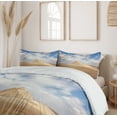 thumbnail image 6 of Ambesonne Pyramid Duvet Cover Sets, Image of Egyptian Hills, 2-Queen, Sky Blue Beige, 6 of 7