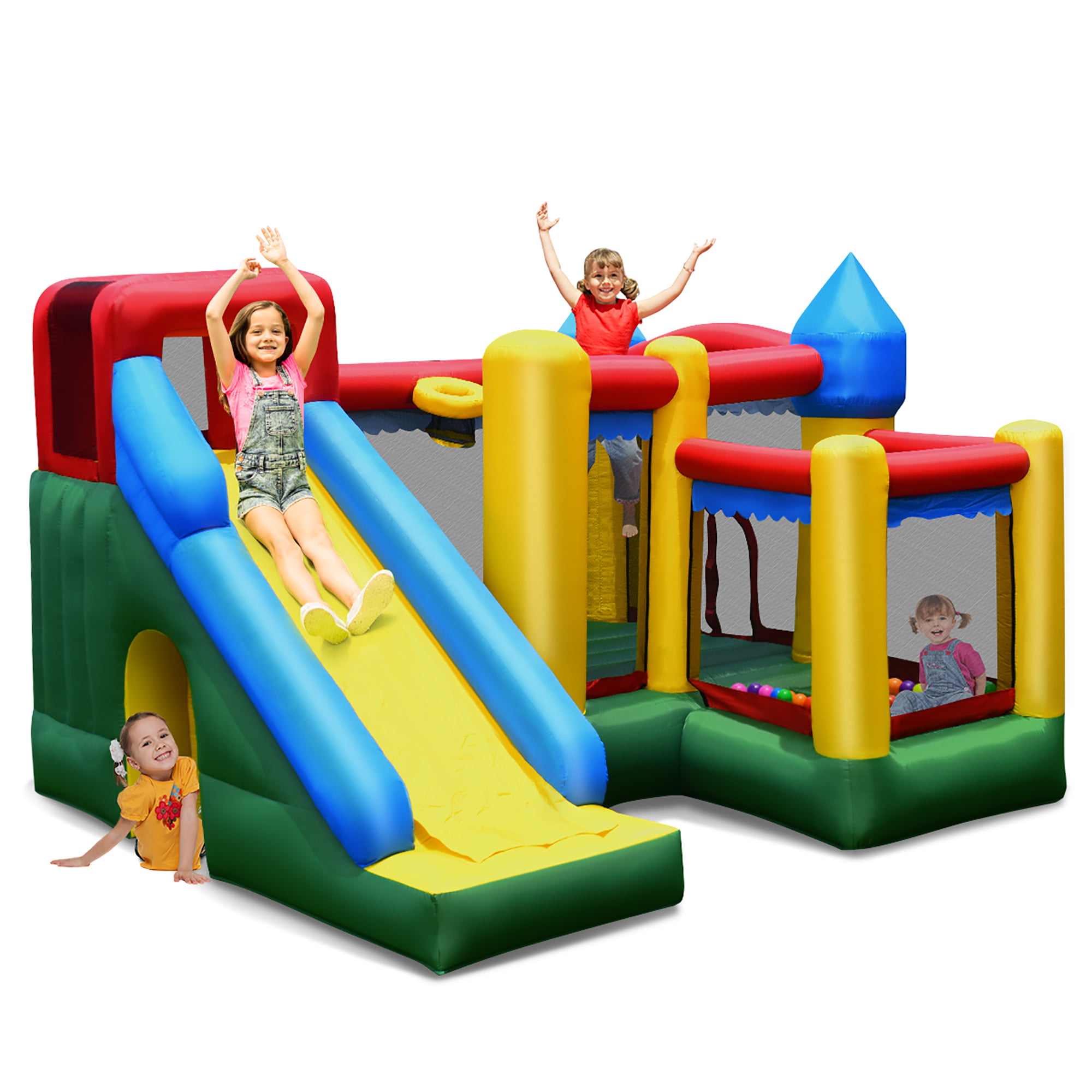 Bounce House Castle Inflatable Bouncer without Blower Outdoor Kids Fun Play Toy