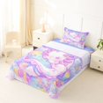 thumbnail image 3 of Manfei Sleeping Axolotl Twin Sheets, Dreamy Moon Cloud Bedding, Pastel Purple, 3 Pieces, 1 Flat Sheet, 1 Fitted Sheet and 1 Pillowcase, 3 of 6