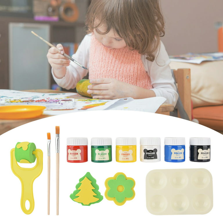 RISEBRITE Kids Paint Set for Toddler Painting Set - Finger Paint Set for Kids with Non Toxic Paint for Toddlers Washable | Kids Painting Set with Kids