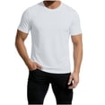 thumbnail image 2 of Short Sleeve T Shirts for Men Post-Surgery Open Side Snaps Tees Tops Mens Casual Solid Color Crewneck Breathable Basic Loungewear Tshirts Shirt, 2 of 8