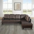 thumbnail image 6 of PonLiving Sectional Sofa, 2 Piece Living Room Couch Sofa&Chaise, Right Facing Chaise, Taupe, 6 of 6