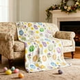 thumbnail image 6 of Vggrvlo Easter Blanket Easter Eggs Flowers Easter Throw Blanket for Couch Spring Pastel Soft Blanket for Bedding Sofa 40"x50", 6 of 8