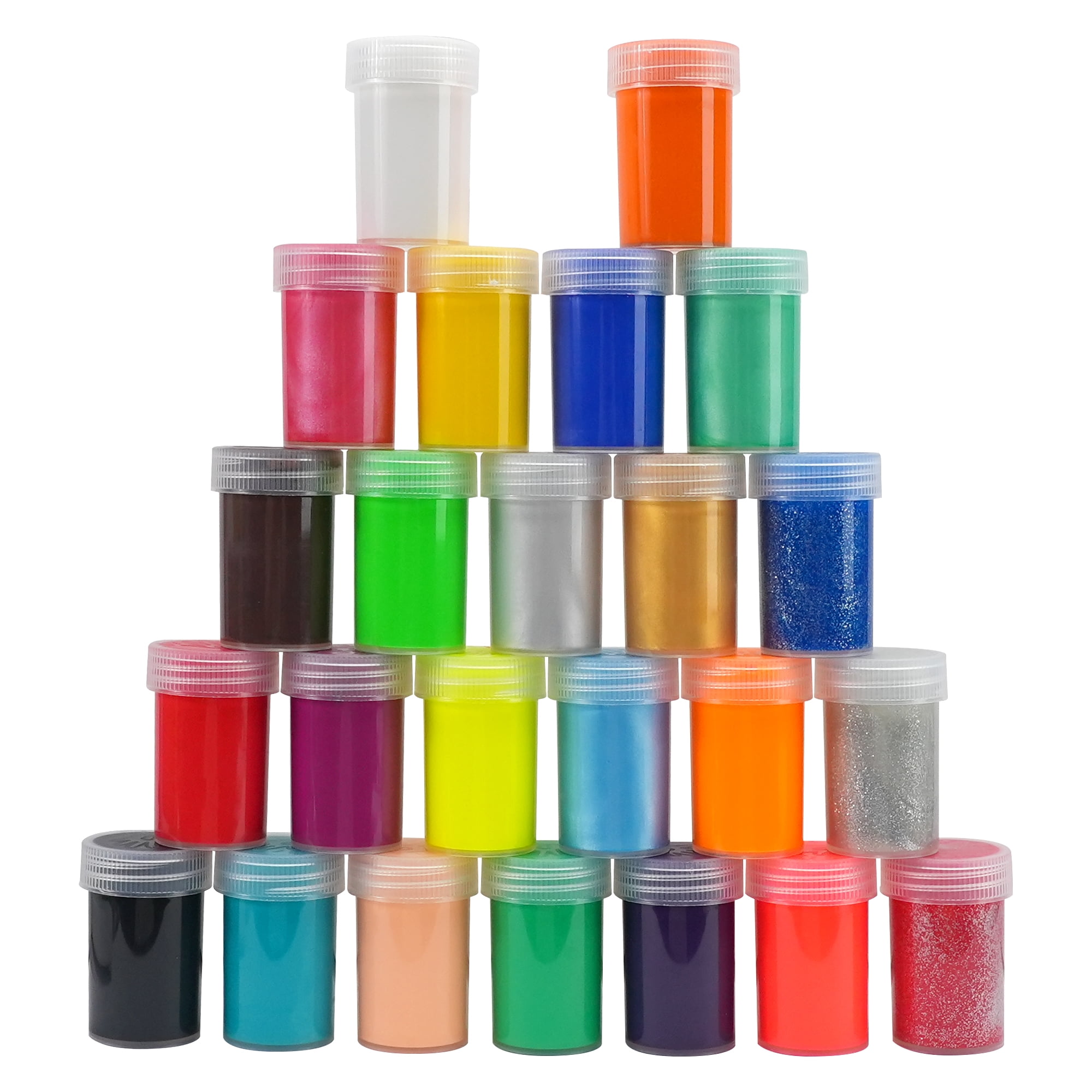 Hello Hobby Washable Tempera Paint, Safe & Nontoxic, Primary & Deluxe Colors, 24 Pack