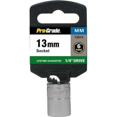 UPC: 0035794125127 | Pro-Grade 12513 0.25 in. Drive x 13 mm 6 Point Socket