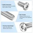 thumbnail image 2 of Kit de tornillos de cabeza plana de 10 piezas, M8x16mm de acero inoxidable 304 con llave hexagonal, 2 of 7