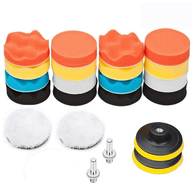 Esponja para pulir 22 piezas Esponja para pulir autos con kit adaptador para pulir pulir autos de 3 pulgadas JM