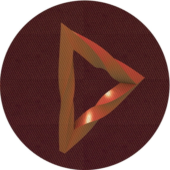 Ahgly Company Indoor Square Patterned Dark Scarlet Red Area Rugs, 3' Square