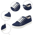 thumbnail image 3 of Pandaie Women's Fashion Sneakers Low Top Walking Running Tennis Shoes Lace up Non Slip Canvas Flats for Work Casual Daily Footwear Blue,6, 3 of 8