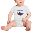 thumbnail image 2 of Mongolia Map Flag Cute Baby One-pieces (White, 0-3 Months), 2 of 5