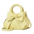 thumbnail image 2 of Modstep Women Mini Crossbody Purses Fashion Bow Leather Top Handle Shoulder Bags with Detachable Strap Ladies Daily Handbags Yellow, 2 of 6