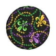 thumbnail image 2 of Bingfone Mardi Gras6 Spare Tire Cover Weatherproof Universal Wheel Protectors For Rv Camper Travel Trailer Suv Truck 17 Inch, 2 of 9