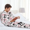 thumbnail image 6 of Sikiie Lilies Flowers Mens Pajama Set, Soft Warm Long Sleeve Sleepwear, Cozy Button-Down Pjs for Men-XX-Large, 6 of 7