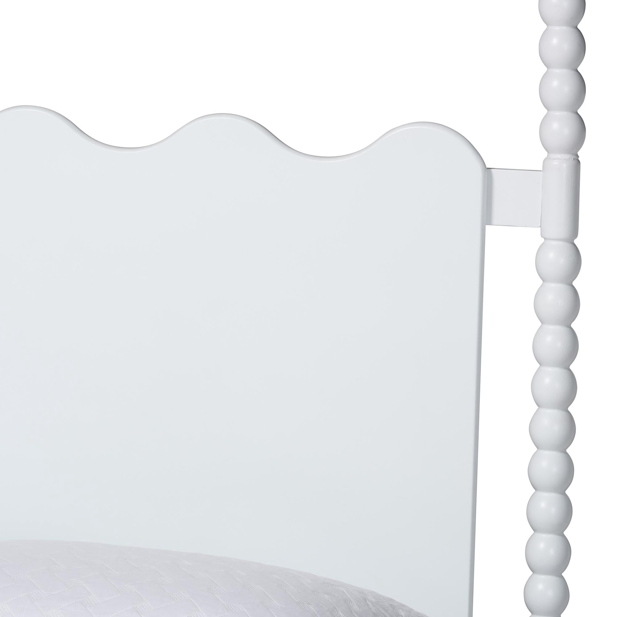 Baxton Studio Brantley Modern Farmhouse Platform Bed, Queen, White