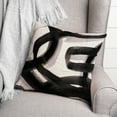 thumbnail image 3 of Creative Products Black Abstract Brushstrokes 18x18 Indoor / Outdoor Pillow, 3 of 3