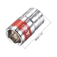thumbnail image 2 of Unique Bargains 2 Pcs 1/2-Inch Drive by 15mm Shallow Socket w Red Band, Cr-V, 6-Point, Metric, 2 of 4