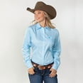 thumbnail image 2 of Cinch Womens  Women`s  Tencel Micro Striped Shirt M Blue, 2 of 5