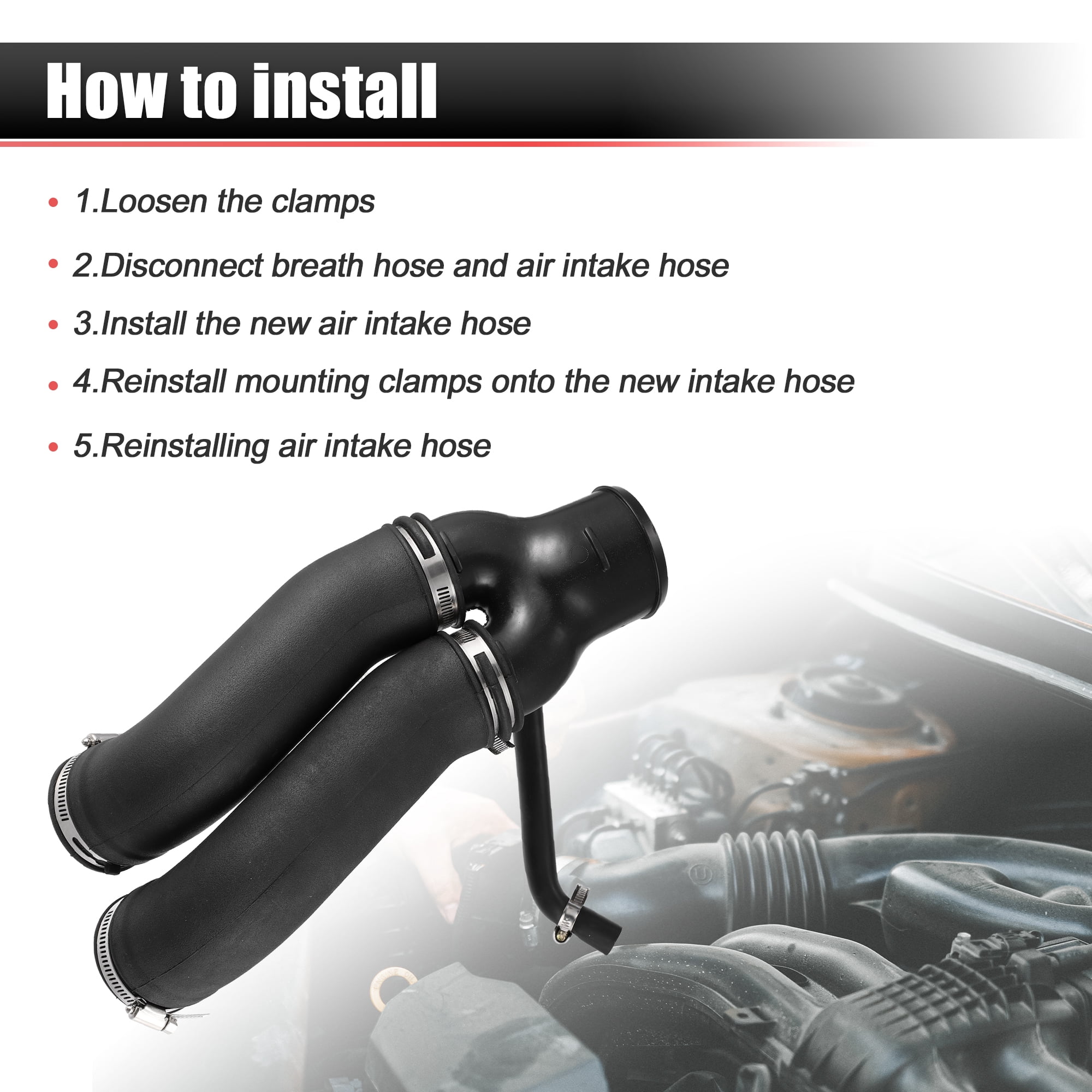 Unique Bargains Air Intake Duct Hose for Ford Bronco 1994-1996 and F150 F250 F350 Models