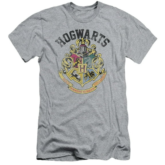 Harry Potter - Hogwarts Crest - Premium Slim Fit Short Sleeve Shirt - Large
