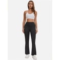 thumbnail image 4 of High Waisted Seamless Flare Leg Bootcut Yoga Pants for Women with Pockets Athletic Casual Use, 4 of 5