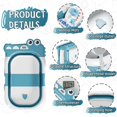 thumbnail image 2 of Collapsible Baby Bathtub for Newborn with Thermometer & 1 Hooded Towel & 1 Soft Floating Cushion,Portable Travel Bathtub with Drain Hole, Durable Foldable Baby Tubs for Infants to Toddler, 2 of 7