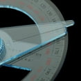 thumbnail image 4 of All Circular 10 Degree Protractor Pointer Ruler Viewer Swing Arm School Office Supplies, 4 of 7