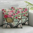 thumbnail image 3 of Shiartex  Spring Pink Pillow Covers Decor Flower Floral Bicycle Throw Pillow Covers Spring Couch Cushion Case for Spring Sweet Home Farmhouse Outdoor Decorative, 3 of 5