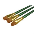 thumbnail image 3 of Sax 2024069 0.75 in. Flat Optimum Golden Synthetic Taklon Long Handle Brushes Paint Brushes - Pack of 3, 3 of 3