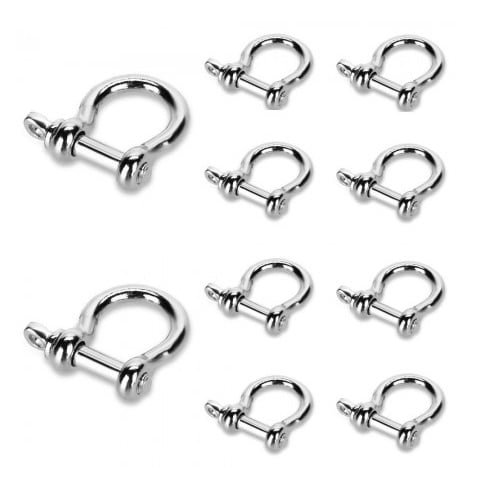 5 ct D shackles 4mm stainless steel for paracord bracelets metal shackle 