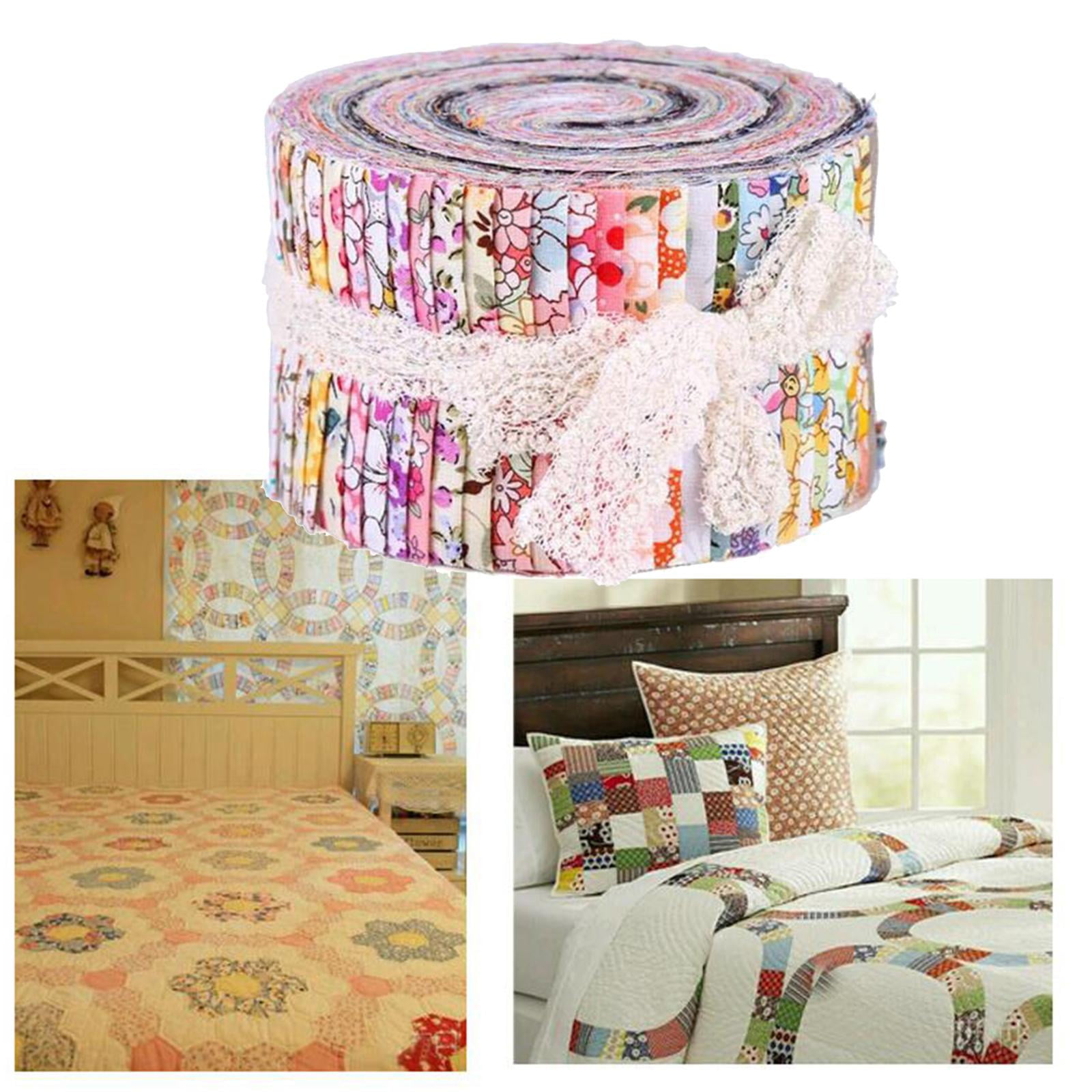 36 Colors Jelly Roll Fabric, Roll Up Cotton Fabric Quilting Strips, Fabric Jelly Floral
