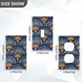thumbnail image 7 of Yayeee Blank Wall Plate Cover 1-Gang 4.5"x2.7" Home Unused Decorative Outlet, Blue Elegant Geometric, 7 of 7