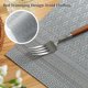 thumbnail image 3 of Set de 12 Individuales Lunar Grey de Leetaltree - Individuales Resistentes al Calor y Antideslizantes para Mesa de Comedor, Lavables y Duraderos de PVC Vinílico Tejido (Lunar Grey, 12), 3 of 9