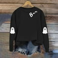 thumbnail image 5 of Jsaierl Womens Halloween Sweatshirts Spooky Pumpkin Ghost Graphic Sweatshirt Soft Crewneck T-shirt Long Sleeve Holiday Pullover Tops Halloween Party Supplies, 5 of 8