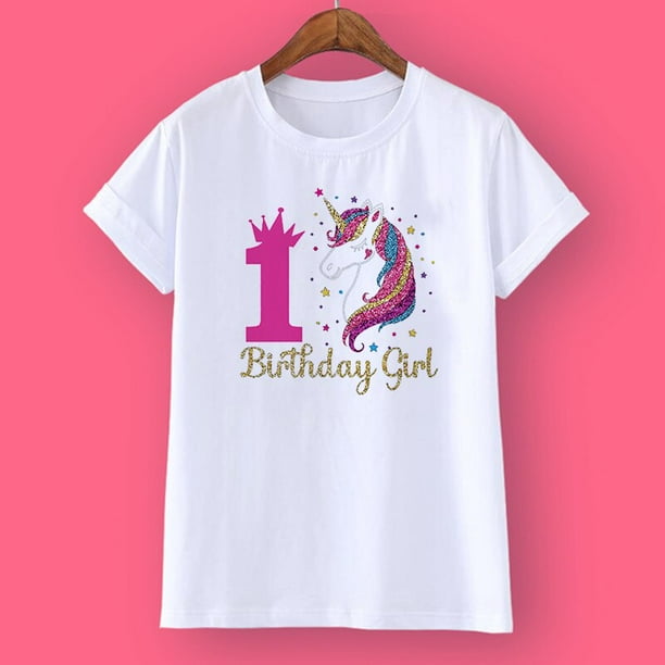 Camiseta de cumpleanos de unicornio 1 12 Camiseta de cumpleanos Camiseta salvaje Camiseta de fiesta para ninas Ropa con tema de unicornio Regalos para ninos Camisetas de moda Camiseta Tan Jianjun unis...