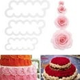 thumbnail image 1 of 3 moldes de pétalos de rosa, cortador de pétalos de rosa para decoración de pasteles, fondant, herramientas para hornear, 1 of 7