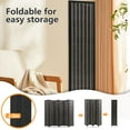 thumbnail image 5 of YRLLENSDAN Tall Room Dividers and Folding Privacy Screens, Wall Divider for Room Separation, Bamboo Wood Room Partition with 6 Panels Freestanding Indoor, Black, 5 of 7