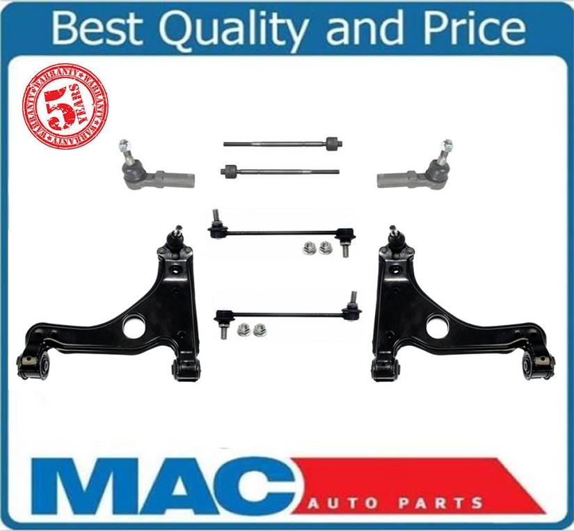 6PCS Lower Control Arms Sway Bars Inner Tie Rods Kit For 99-01 Honda Odyssey