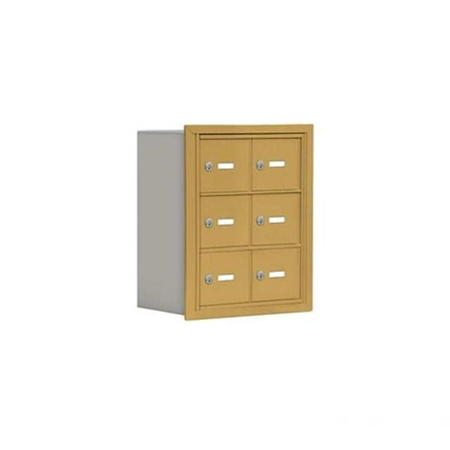 Salsbury 19038-06GRK D 6 A Doors R-Mount Keyed Locks Cell Phone Locker In Gold
