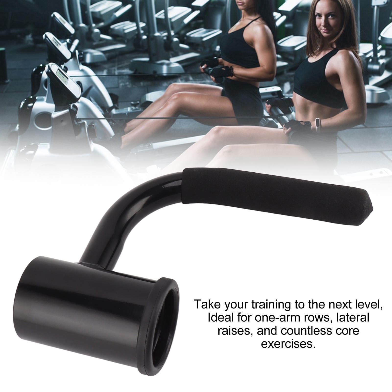 Yajisi T Bar Row Handle, Stainless Steel Single Arm Barbell Row Grip for Core & Back Muscles, Home Gym Attachment