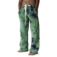 thumbnail image 1 of WEAIXIMIUNG Pantalon Homme Décontracté Mode Homme Décontracté Pantalon en Lin Imprimé avec Poches à Lacets Pantalon Grande Taille, 1 of 5