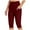 Red, variant on 50% Off Lenago Women's Knee Length Leggings High Waisted Yoga Workout Exercise Capris For Casual Summer With Pockets Gift for Women