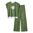 thumbnail image 2 of Birdeem Blouses pour Femmes Ensemble Décontracté Sans Manches Imprimé Col Rond et Pantalon, 2 of 5